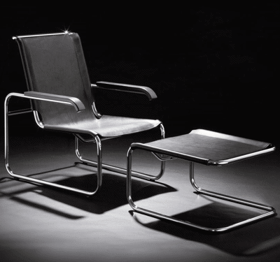 Show details for S 35 L Armchair + S 35 LH Ottoman Marcel Breuer Picture of S 35 L Armchair + S 35 LH Ottoman Marcel Breuer